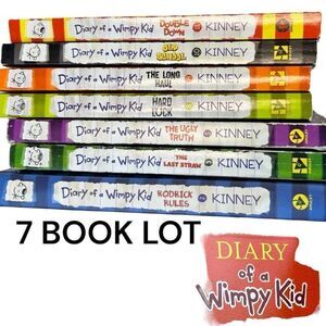 Diary of a Wimpy Kid Series Books Collection Jeff Kinney Lot of 7 Paperback
